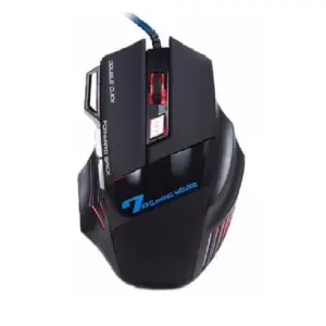 Mouse Gamer Com Fio FY Black X7 3200 DPI 7 Botões LED Color Óptico Preto Mouse Gamer Com Fio FY Black X7 3200 DPI 7 Botões LED Color Óptico Preto