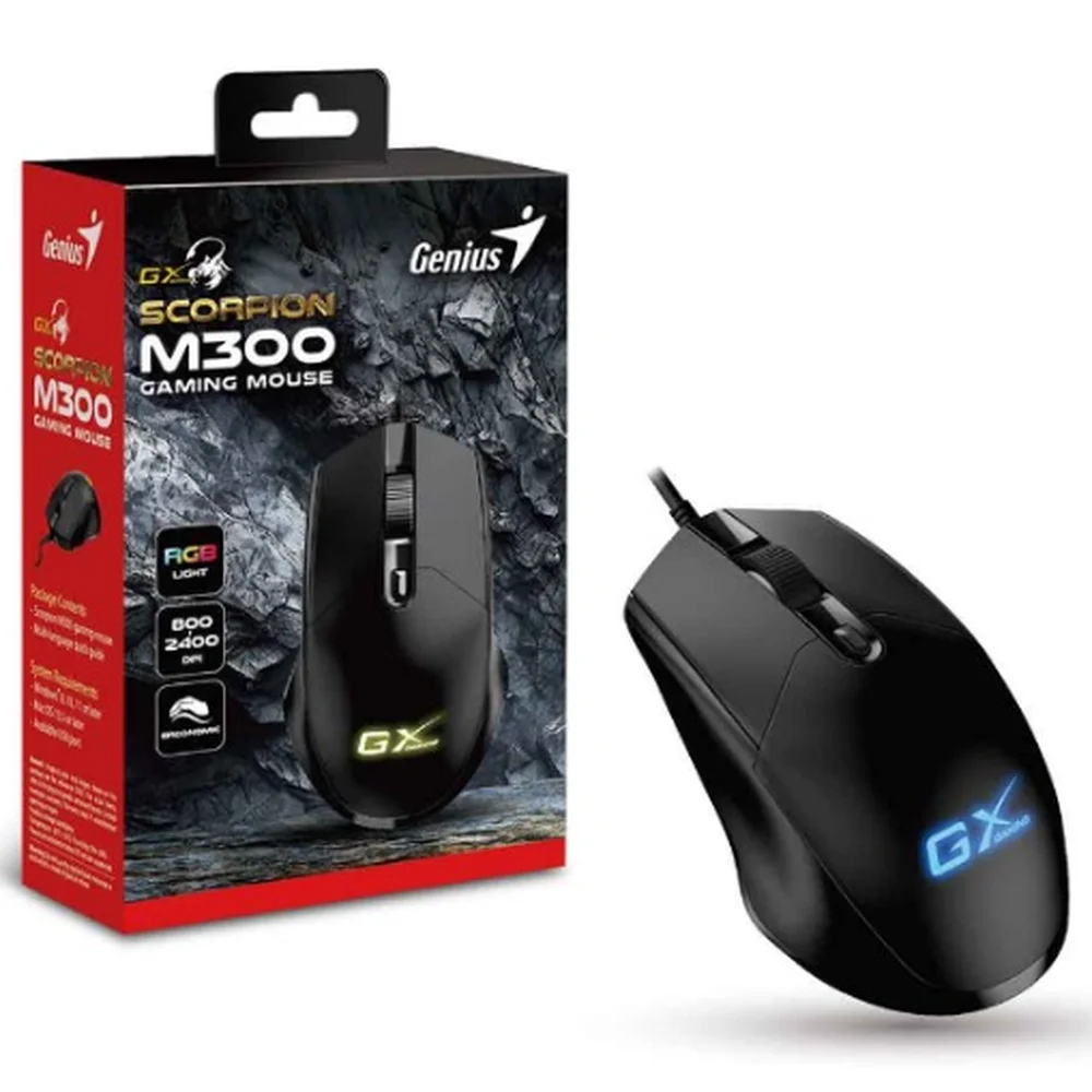 Mouse Gamer Com Fio Genius Scorpion M300