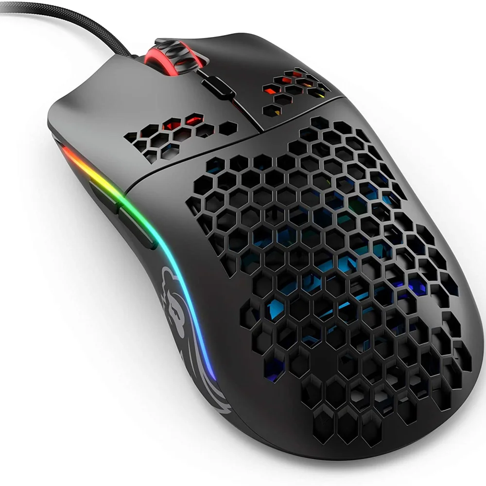 Mouse Gamer Com Fio Glorious Model O 67g Ultraleve Design Honeycomb RGB Preto Fosco