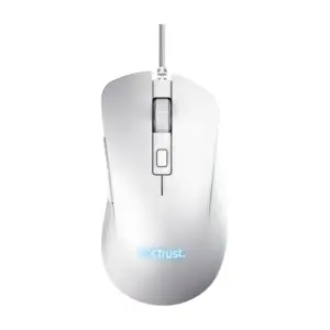 Mouse Gamer Com Fio Trust GXT 924W Ybar+ 25600 DPI 6 Botões Iluminação RGB Branco 24891