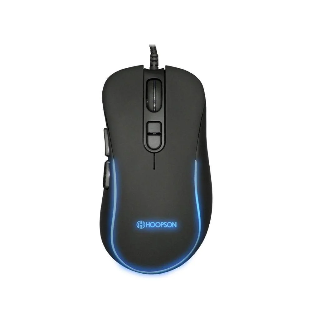 Mouse Gamer Com Fio Hoopson 3600 DPI LED RGB Preto MSG-201