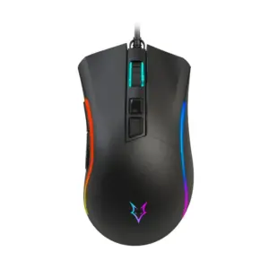 Mouse Gamer Com Fio Husky Reaction 12400 DPI 7 Botões RGB Preto HMS100PT Mouse Gamer Com Fio Husky Reaction 12400 DPI 7 Botões RGB Preto HMS100PT