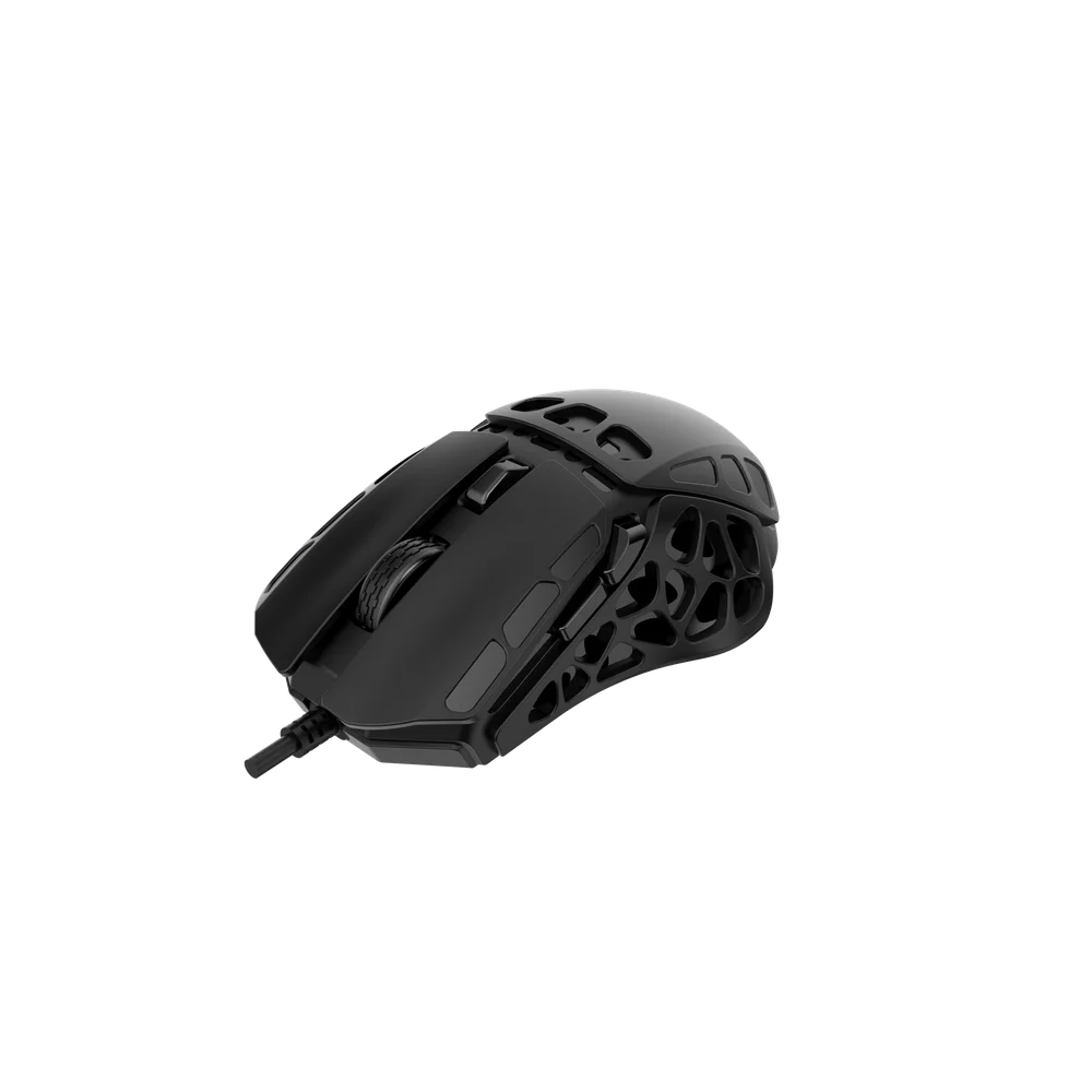 Mouse Gamer Com Fio Kalkan Draugr 12400 DPI Sensor Pixart RGB Chroma