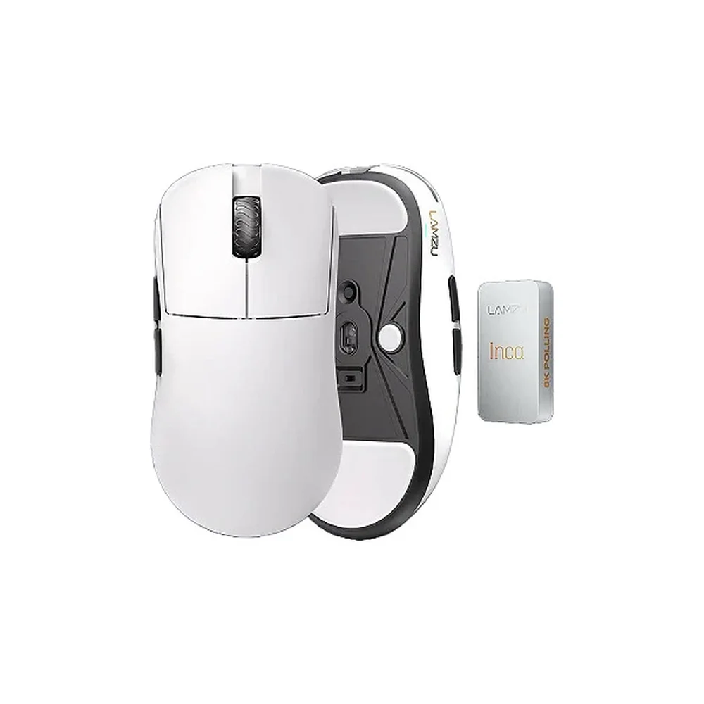 Mouse Gamer Com Fio Lamzu Inca 8KHz Branco