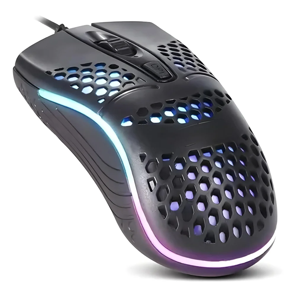 Mouse Gamer Com Fio Hrebos HS-189 1200 DPI 4 Botões LED RGB