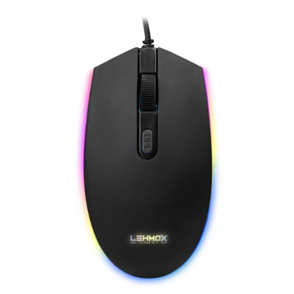 Mouse Gamer Com Fio Lehmox LED RGB
