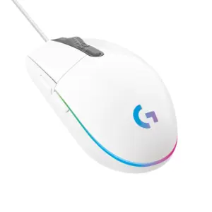 Mouse Gamer Com Fio Logitech G G203 Lightsync 8000 DPI 6 Botões Branco Mouse Gamer Com Fio Logitech G G203 Lightsync 8000 DPI 6 Botões Branco