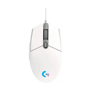 Mouse Gamer Com Fio Logitech G203 LIGHTSYNC 8000 DPI 6 Botões RGB Branco 910-005794 Mouse Gamer Com Fio Logitech G203 LIGHTSYNC 8000 DPI 6 Botões RGB Branco 910-005794