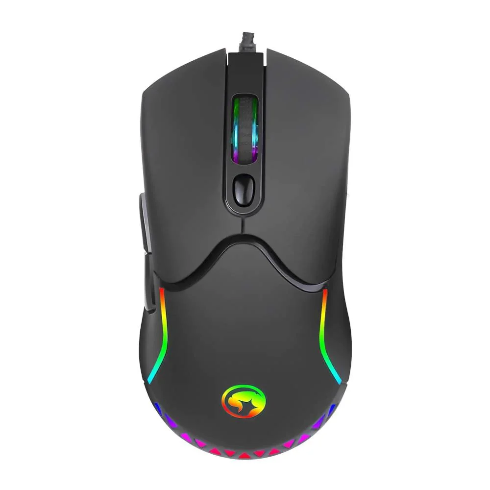 Mouse Gamer Com Fio Marvo M359 3200 DPI 7 Botões RGB Preto