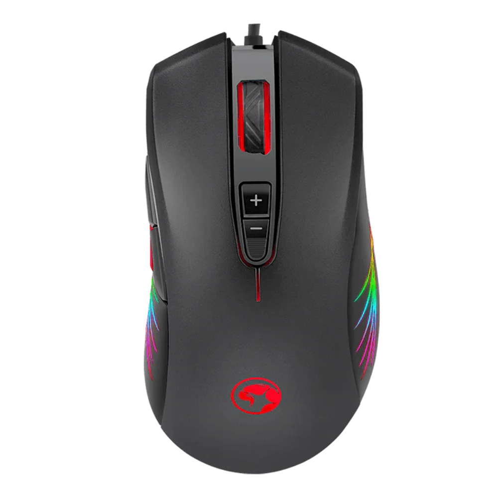 Mouse Gamer Com Fio Marvo M519 12000 DPI 8 Botões RGB Preto