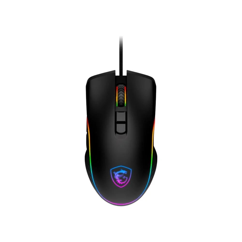 Mouse Gamer Com Fio MSI Forge GM300 7200 DPI 7 Botões RGB Preto S12-0402350-HH9