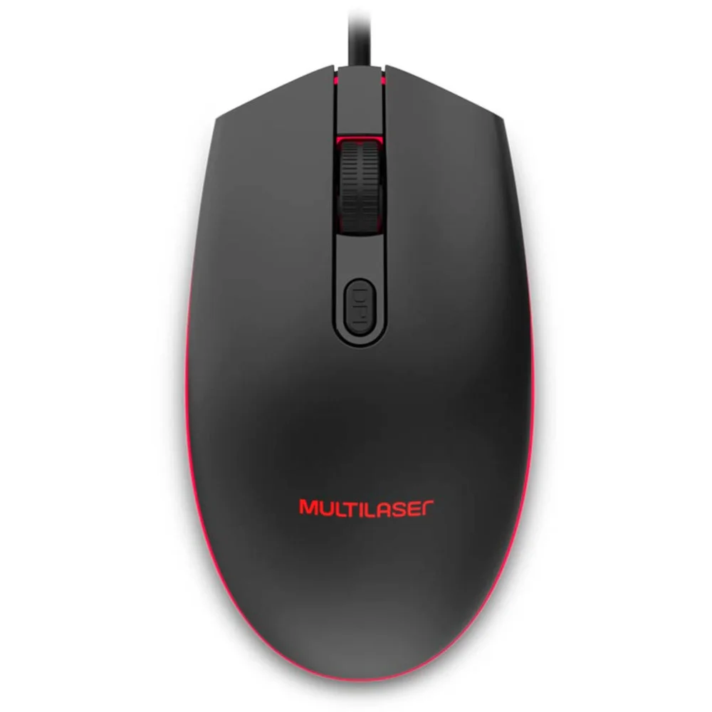 Mouse Gamer Com Fio Multi 2400 DPI LED 7 Cores Preto MO298