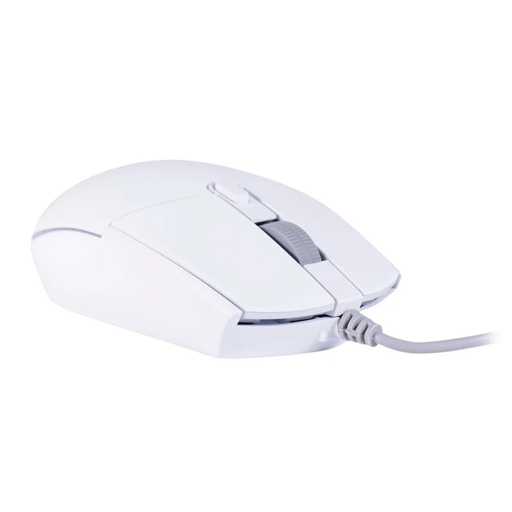 Mouse Gamer Com Fio OEX Orium 3200 DPI 6 Botões LED Rainbow Branco MS323