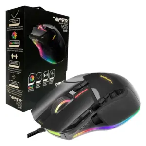 Mouse Gamer Com Fio Patriot Viper V570 Blackout 12000 DPI Sensor Laser RGB
