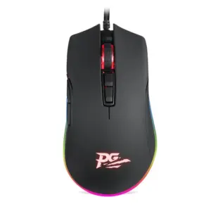 Mouse Gamer Com Fio Philco PMS70 5000 DPI 7 Botões Iluminação RGB