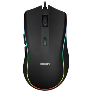 Mouse Gamer Com Fio Philips G403 Momentum 6400 DPI 7 Botões RGB Preto