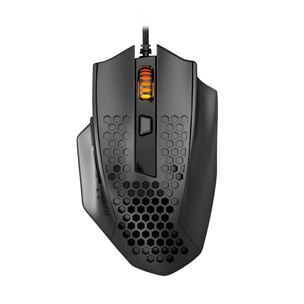 Mouse Gamer Com Fio Redragon Bomber 12400 DPI 6 Botões Preto M722