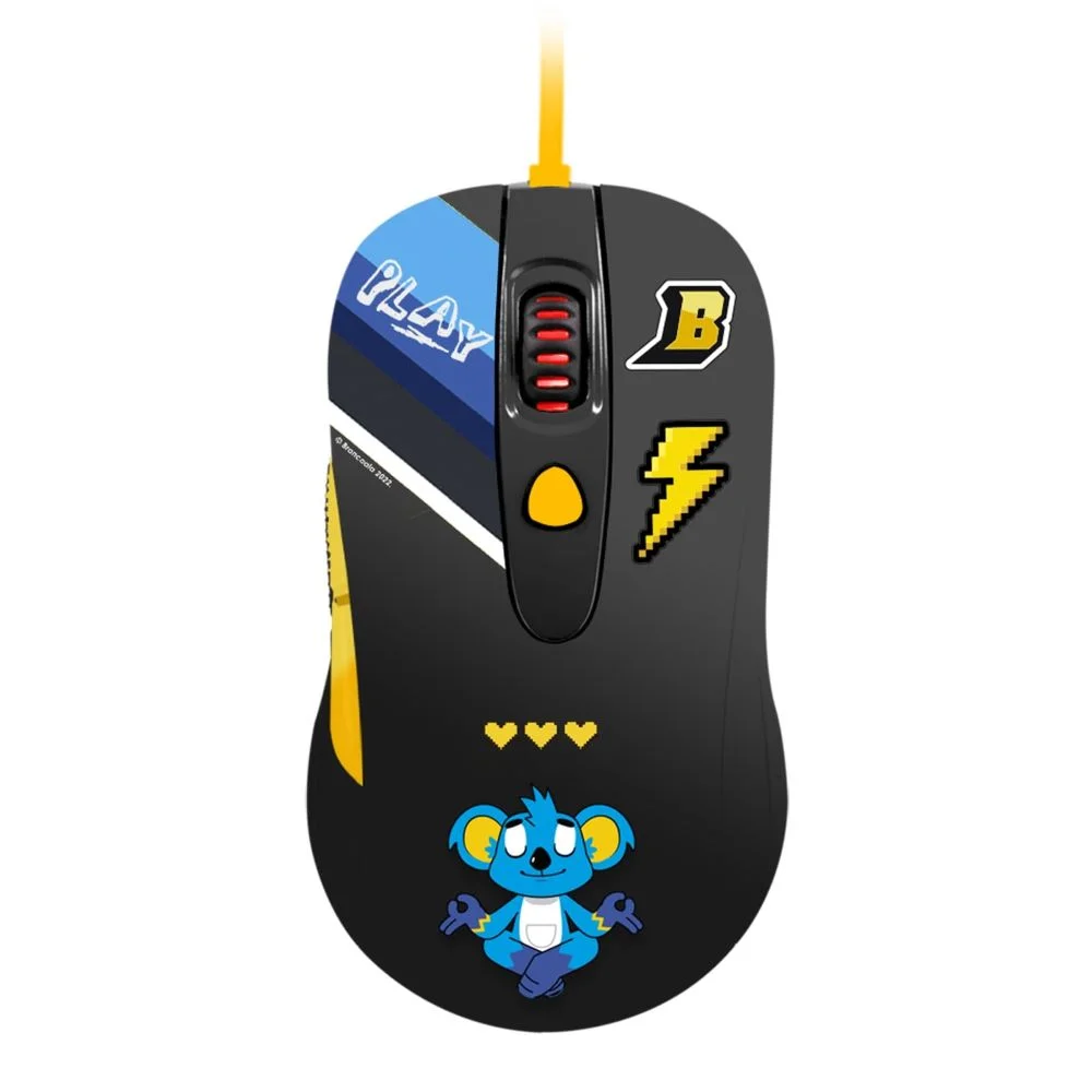 Mouse Gamer Com Fio Redragon Cerberus Brancoala Edition 7200 DPI 5 Botões RGB Preto B703