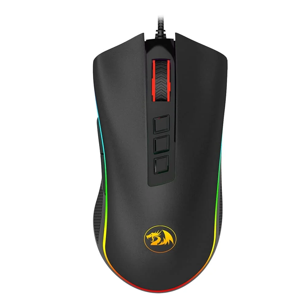 Mouse Gamer Com Fio Redragon Cobra 12400 DPI 8 Botões Chroma RGB Preto M711