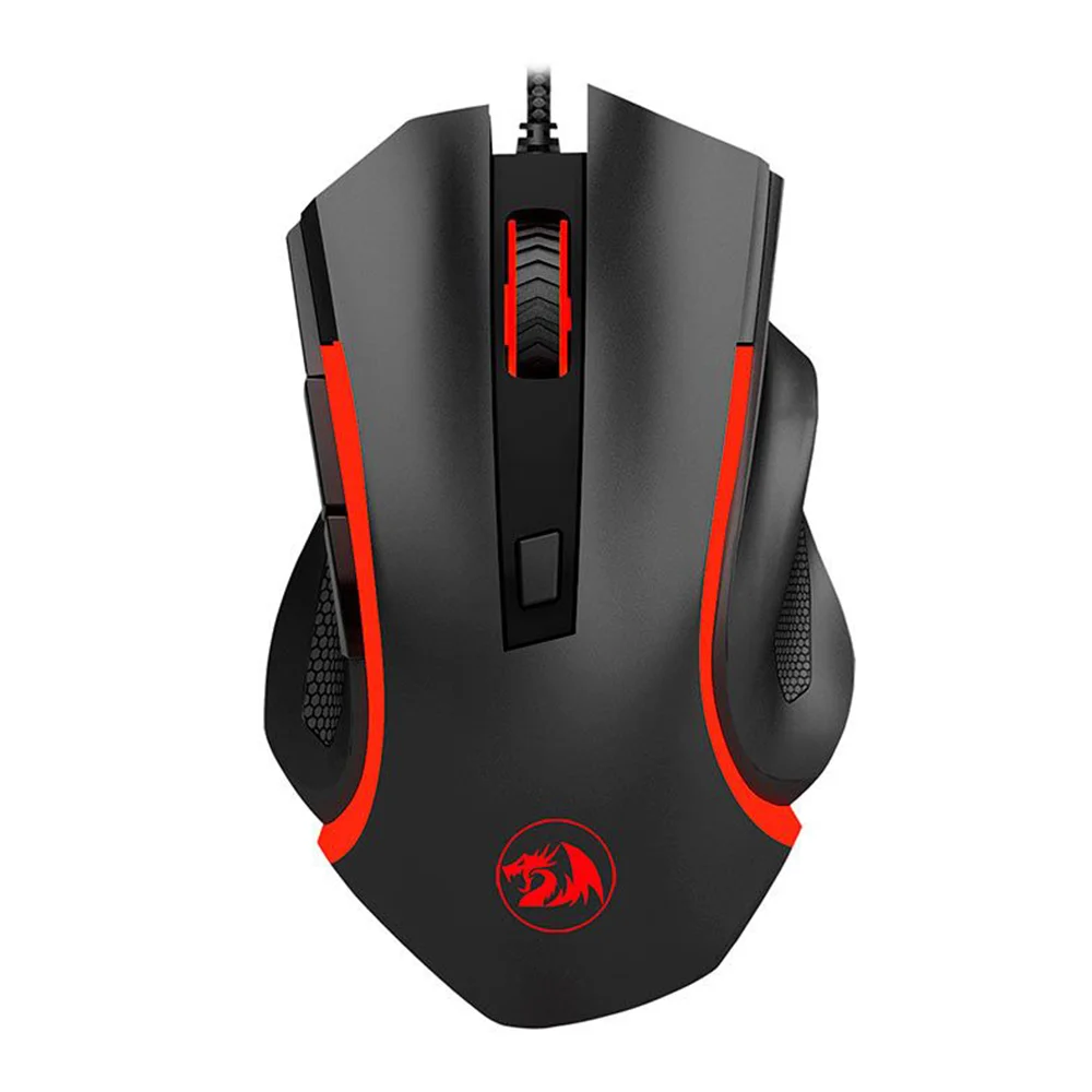Mouse Gamer Com Fio Redragon Nothosaur 3200 DPI 6 Botões LED Preto M606