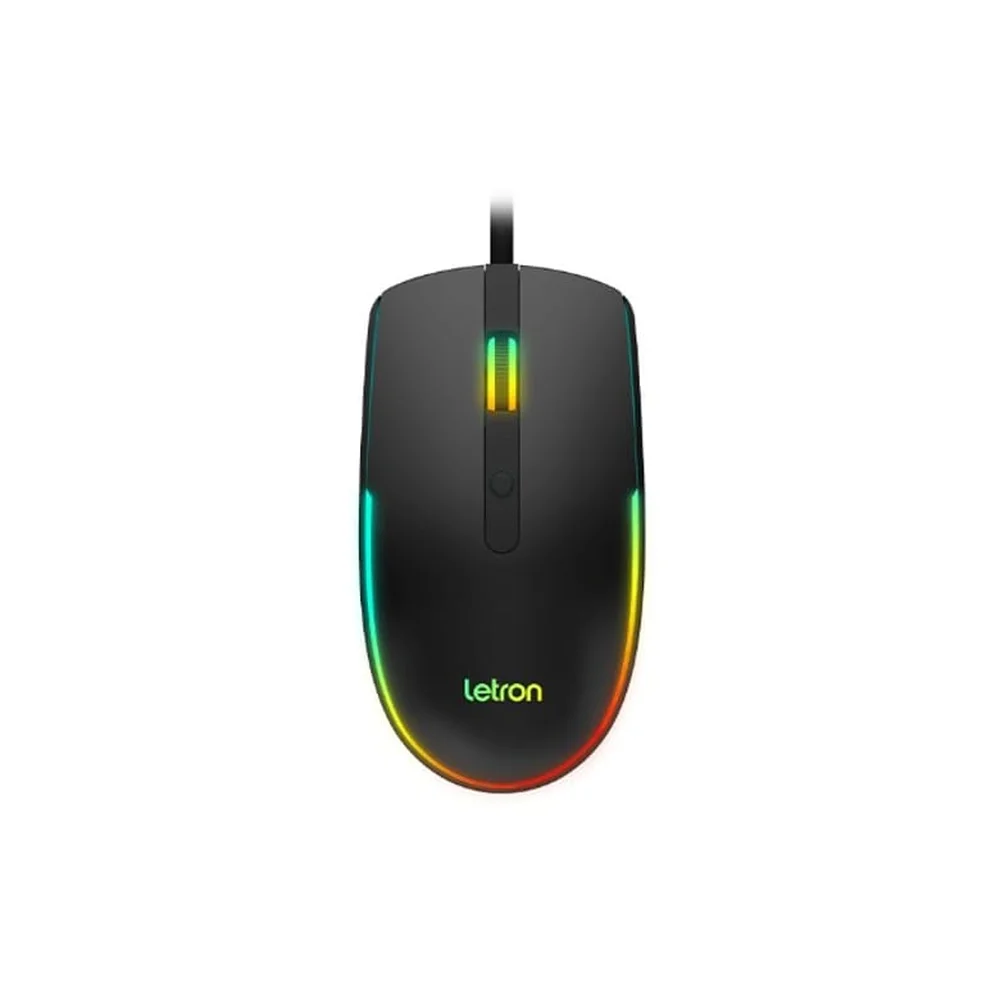 Mouse Gamer Letron R8 1000 DPI 4 Botões RGB JK-1604A