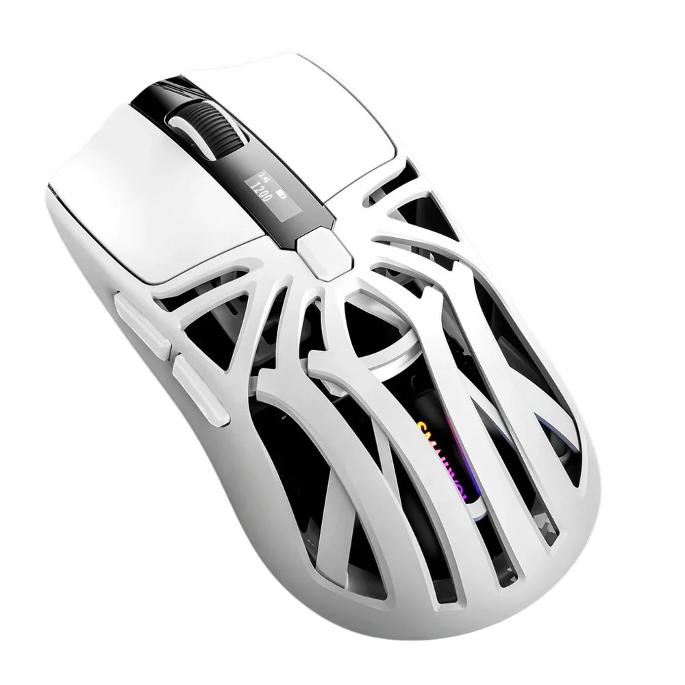 Mouse Gamer Sem Fio Smailwolf RS8 Wireless/Bluetooth RGB Branco