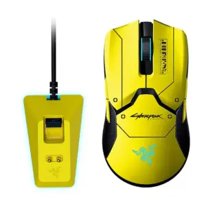 Mouse Gamer Sem Fio Razer Viper Ultimate Cyberpunk 2077 Edition 20000 DPI 8 Botões com Dock RZ01-03050500-R3M1 Mouse Gamer Sem Fio Razer Viper Ultimate Cyberpunk 2077 Edition 20000 DPI 8 Botões com Dock RZ01-03050500-R3M1