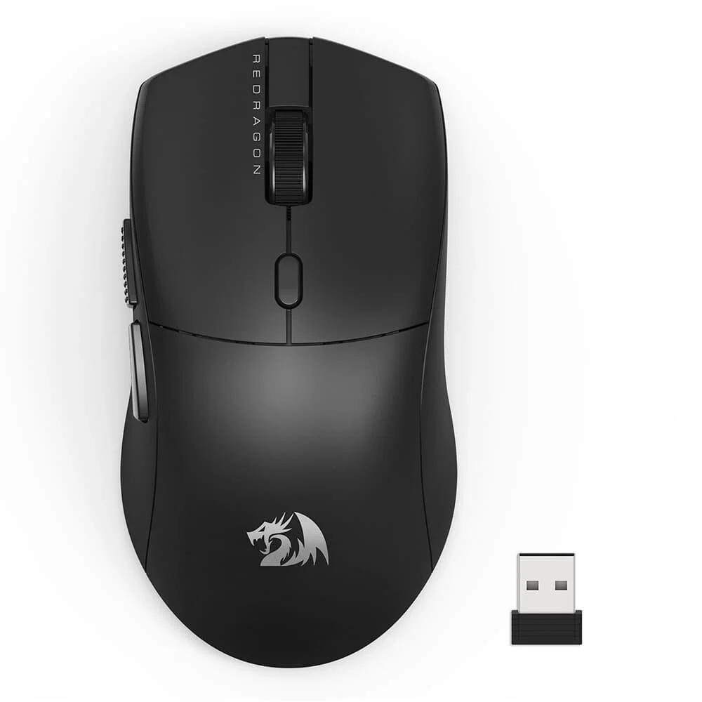 Mouse Gamer Sem Fio Redragon Neva Pro 26000 DPI 1000Hz Bluetooth/2.4GHz Ambidestro Preto M815-PRO