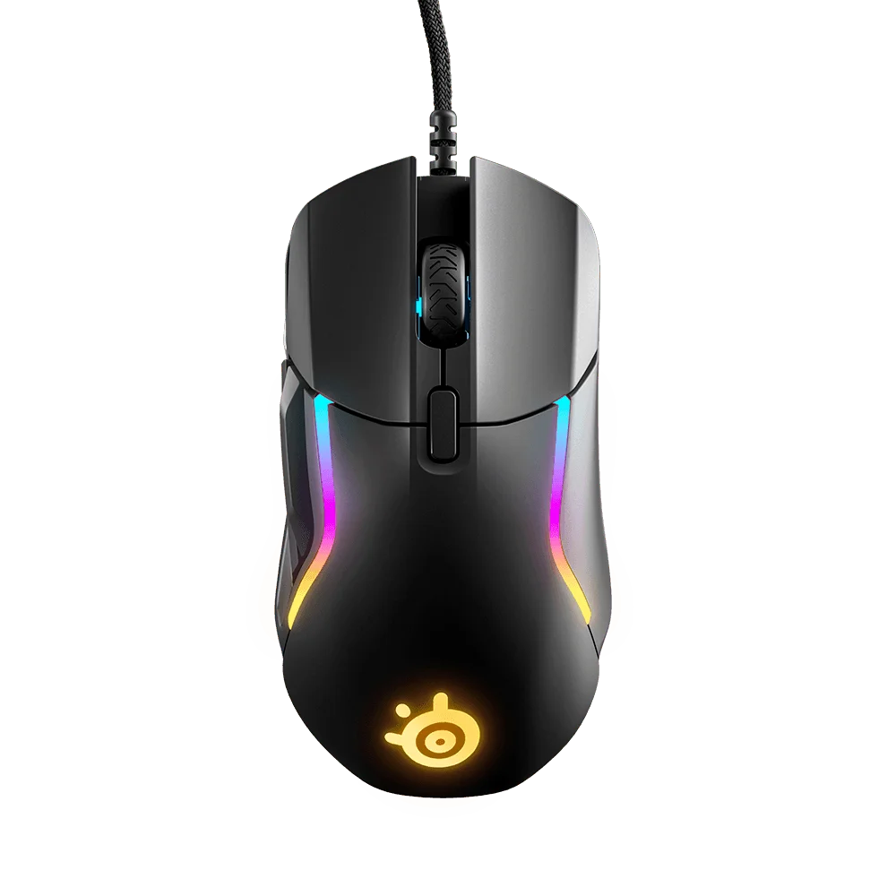 Mouse Gamer Com Fio Steelseries Rival 5 18000 CPI 9 Botões Programáveis Preto 62551