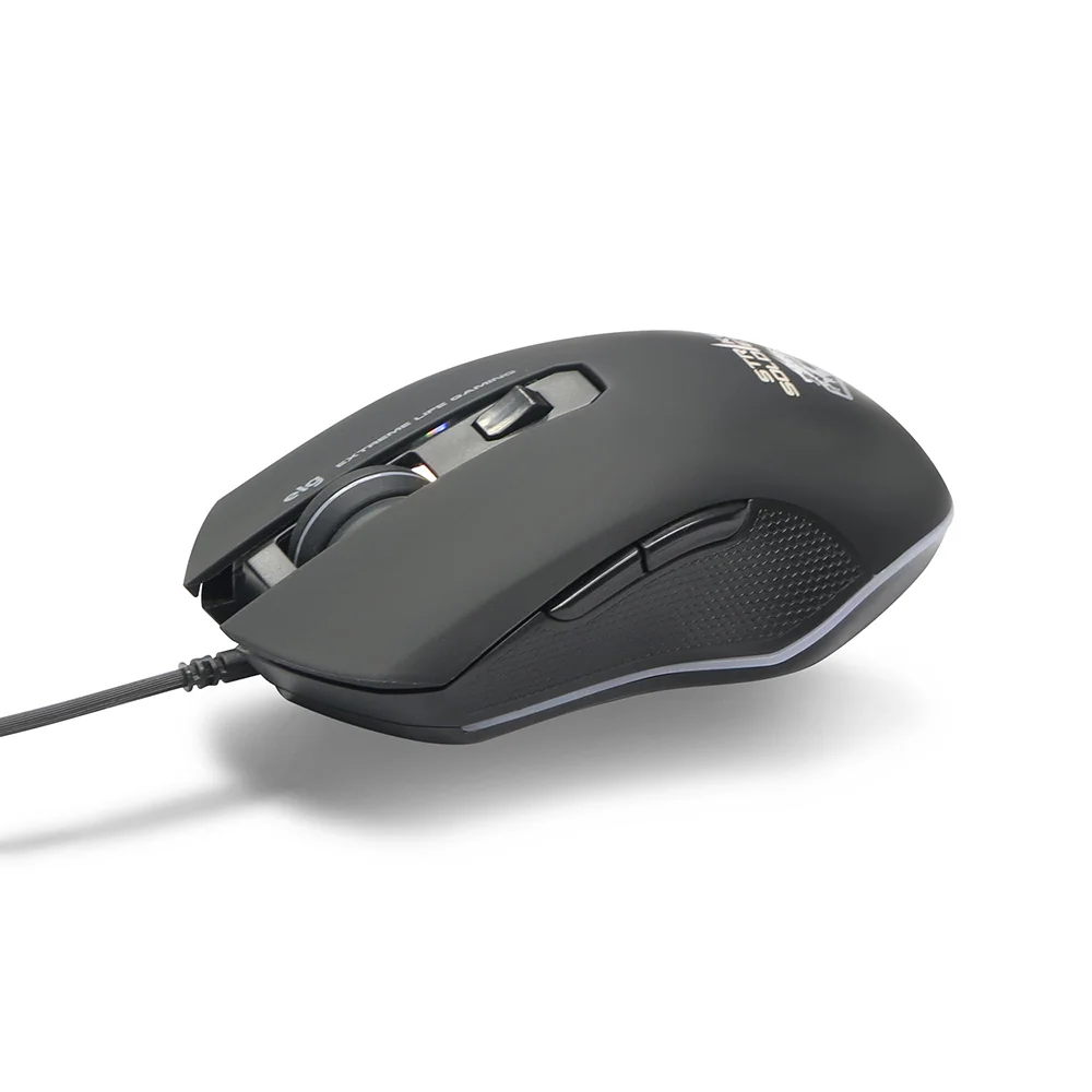 Mouse Gamer Com Fio ELG Strike Soldier 4800 DPI 6 Botões RGB Chroma Preto MGSS