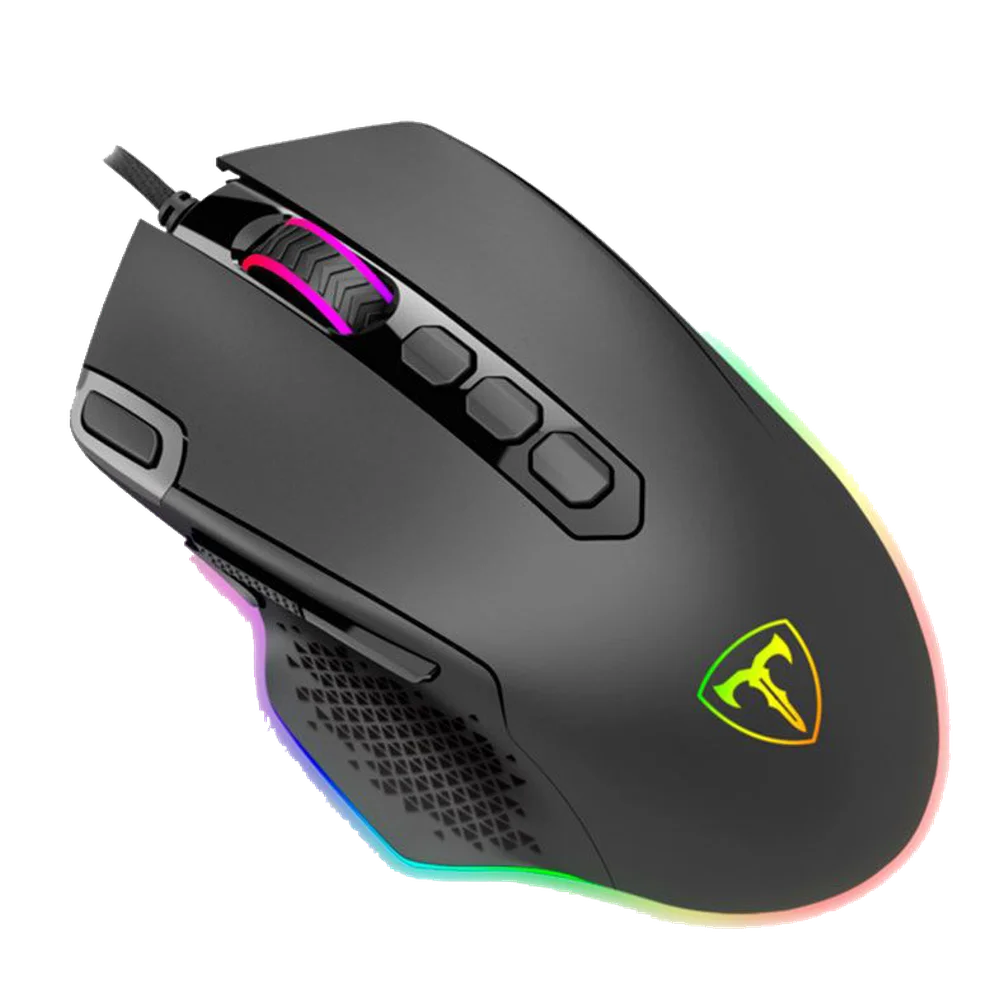 Mouse Gamer Com Fio T-Dagger Bettle 8000 DPI 10 Botões RGB Preto T-TGM305