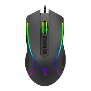 Mouse Gamer Com Fio T-Dagger Darkangel 4000 DPI RGB Preto T-TGM209 V2