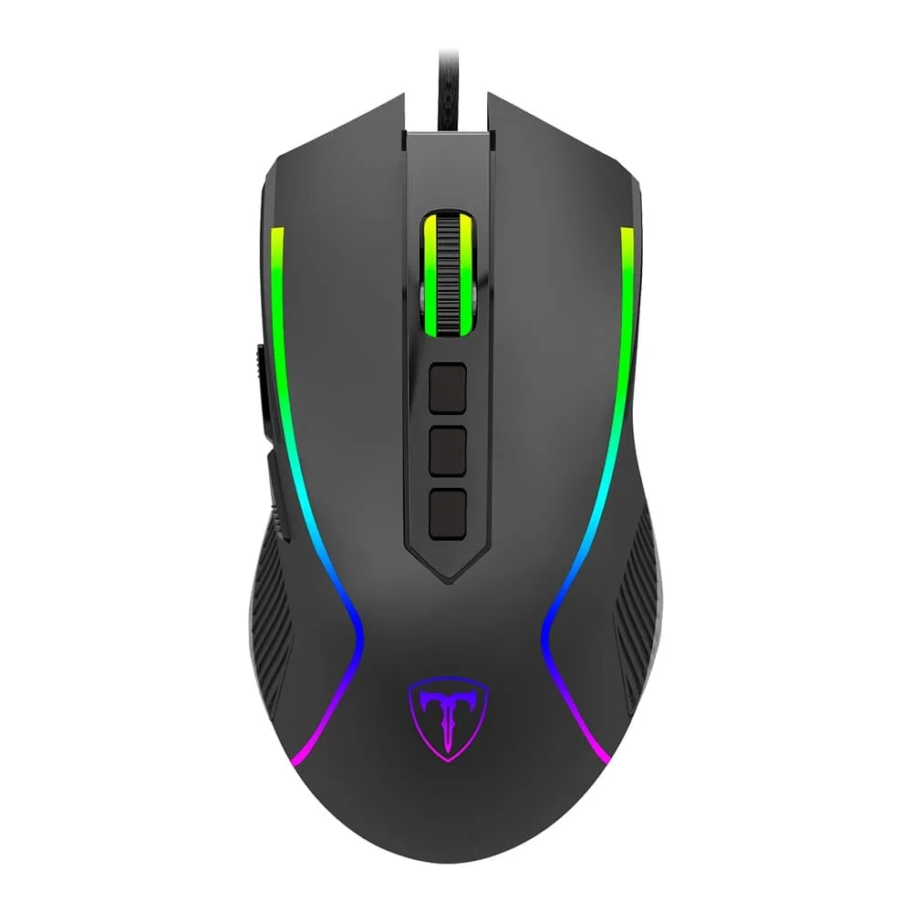 Mouse Gamer Com Fio T-Dagger Darkangel 4000 DPI RGB Preto T-TGM209 V2