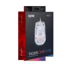 Mouse Gamer Com Fio Tiger 12000 DPI 6 Botões Chroma RGB Transparente