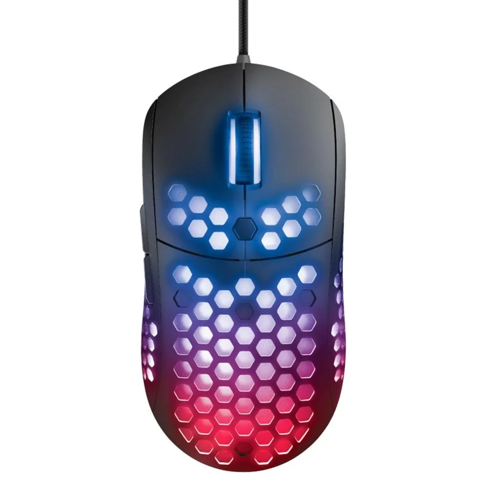 Mouse Gamer Com Fio Trust GXT 960 Graphin 10000 DPI 6 Botões Ultra Leve RGB Preto 23758