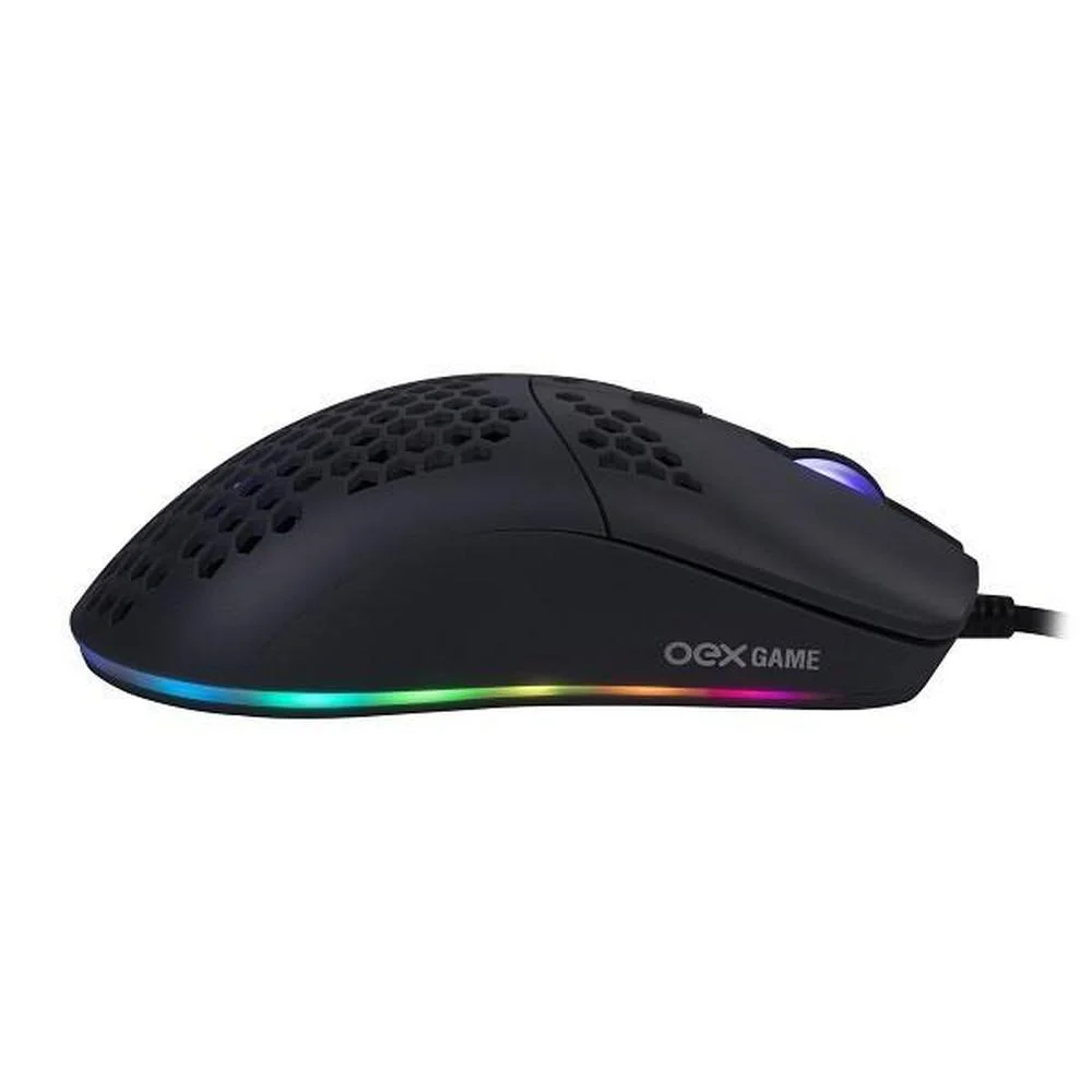 Mouse Gamer Com Fio Dyon-X Ultra Leve 6200 DPI 7 Botões RGB MS322S