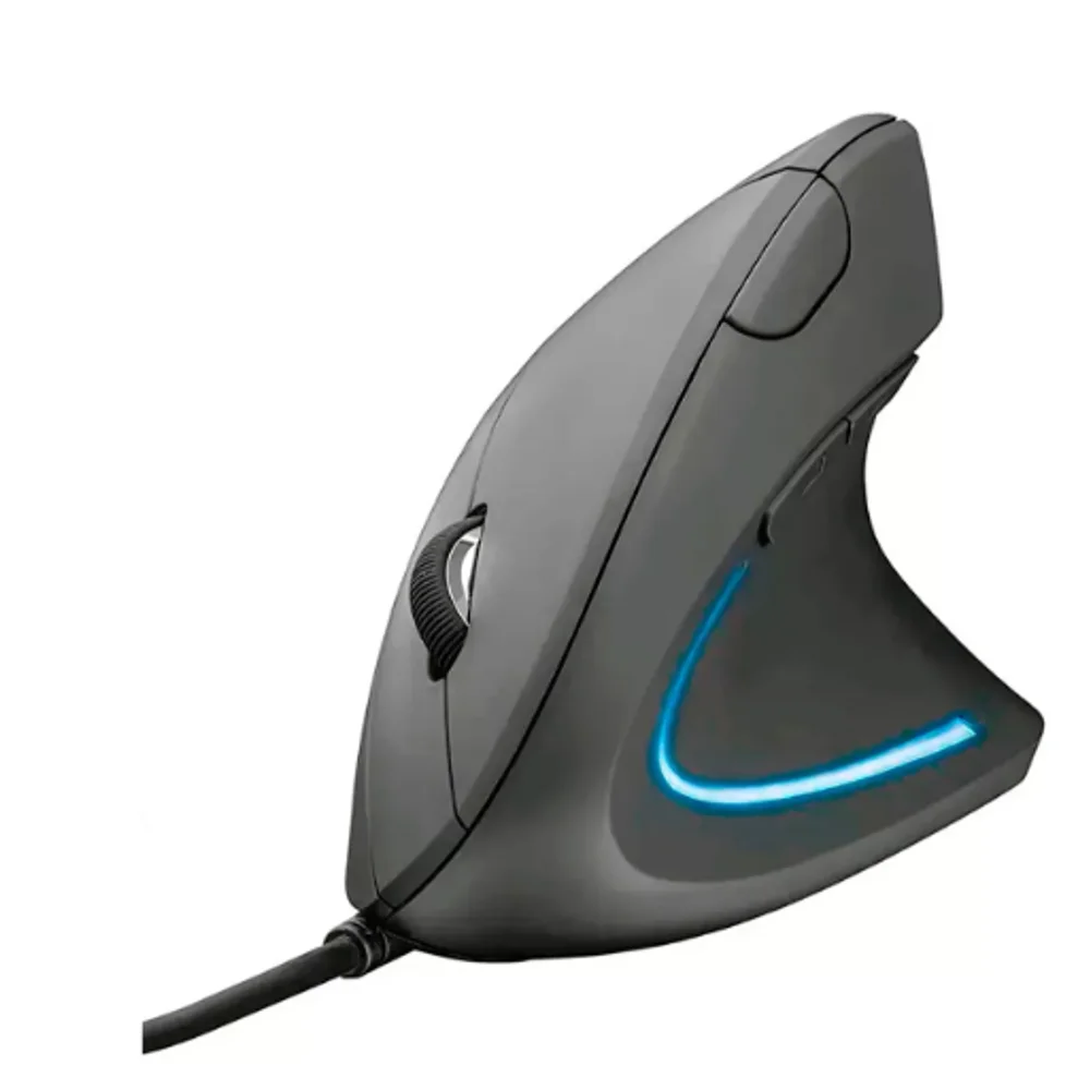 Mouse Gamer Com Fio Vertical D5 Ergonômico 3600 DPI LED