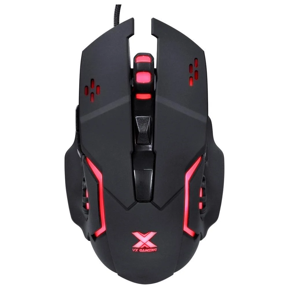 Mouse Gamer Com Fio VX Gaming Galatica 2400 DPI LED Vermelho