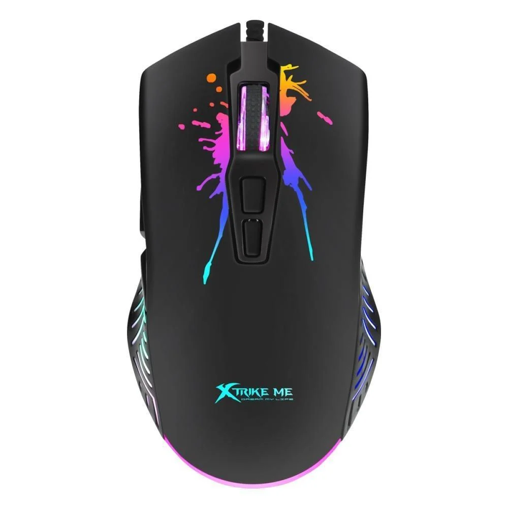 Mouse Gamer Com Fio Xtrike Me GM-215 7200 DPI 7 Botões Programáveis RGB Preto
