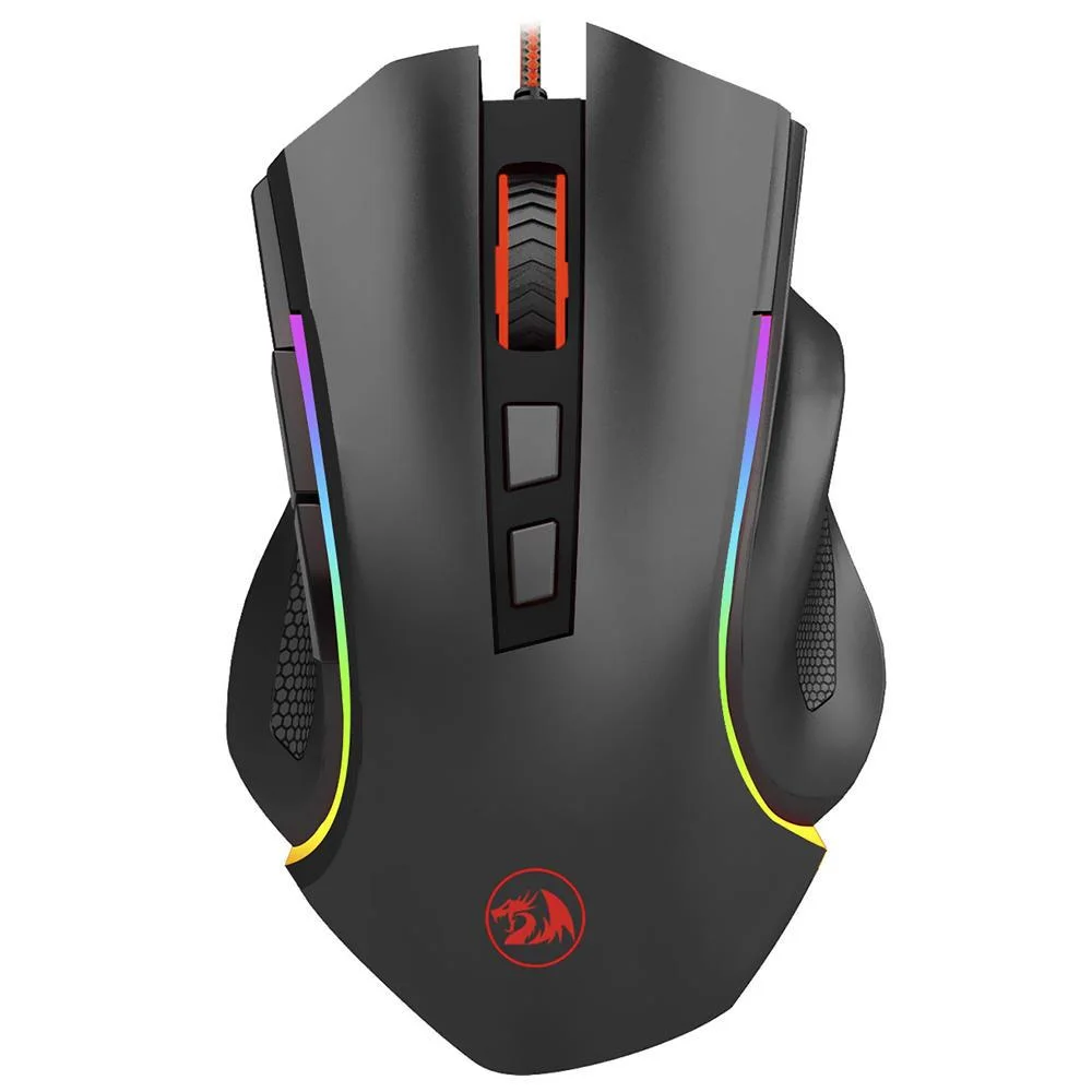 Mouse Gamer Com Fio Redragon Griffin 7200 DPI Ajustável 6 Botões RGB Preto M607