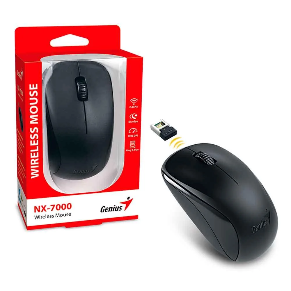 Mouse Sem Fio Genius NX-7000 Preto
