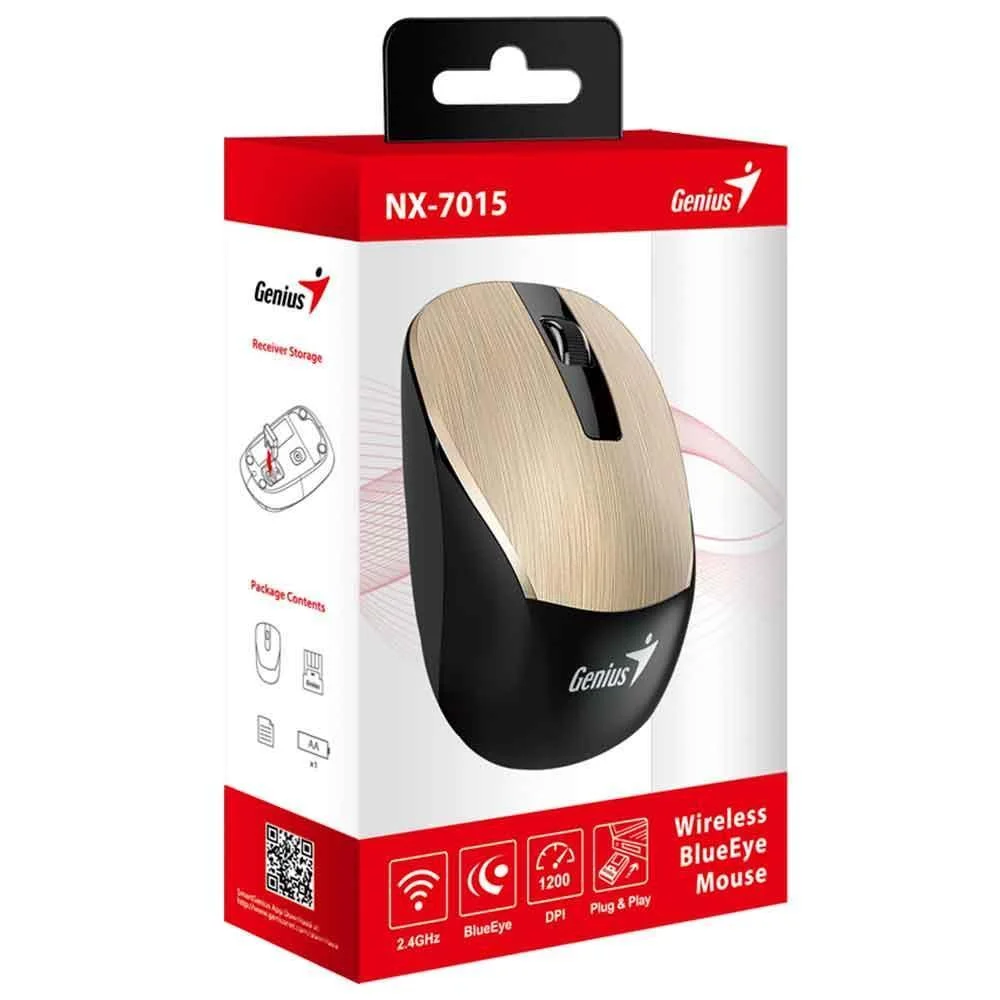 Mouse Genius Nx-7015 Sem Fio Gold