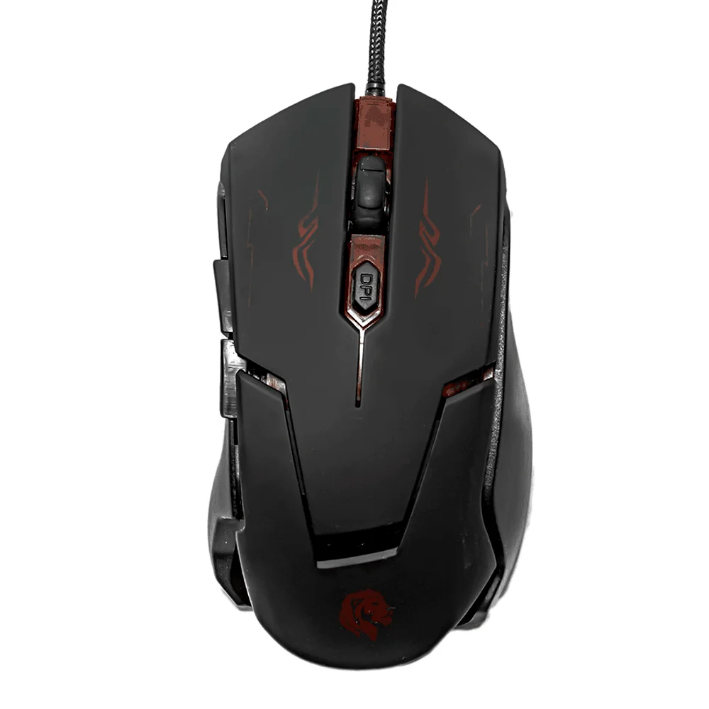 Mouse Gamer Com Fio Hayom Preto/Vermelho MU2910