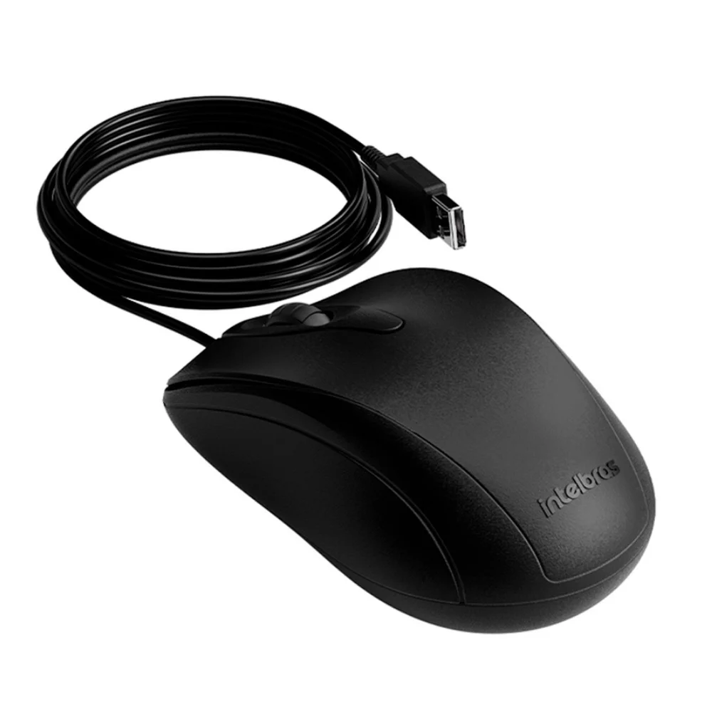 Mouse Com Fio Intelbras MCI 20 1000 DPI USB Preto MCI20