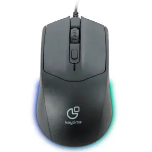 Mouse Com Fio Keytime Office Vanguard 2400 DPI 4 Botões RGB Preto Mouse Com Fio Keytime Office Vanguard 2400 DPI 4 Botões RGB Preto
