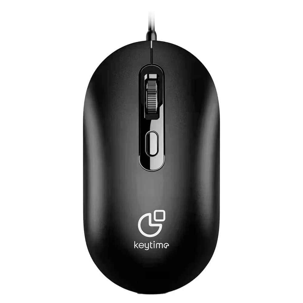 Mouse Com Fio Keytime Techgear 2400 DPI USB 2.0 Preto KYT00004