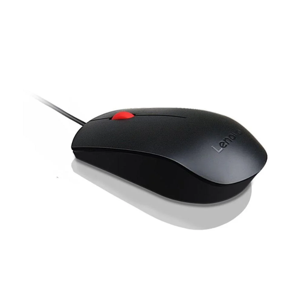 Mouse Óptico Lenovo MOUSE00 1000 DPI Ambidestro Com Fio Preto