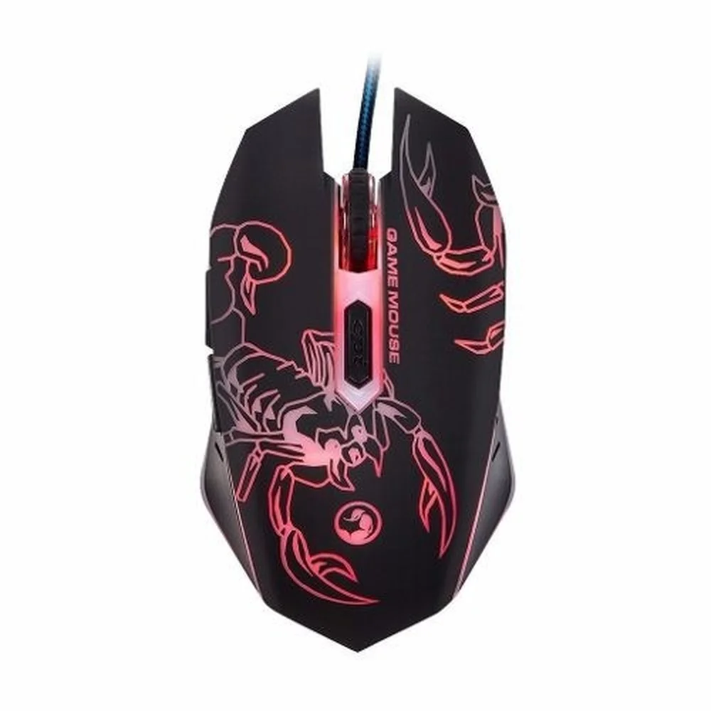 Mouse Gamer Com Fio Marvo M316 2400 DPI 6 Botões LED 7 Cores