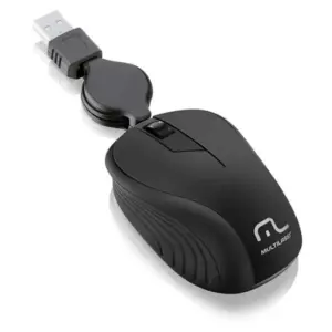 Mouse Retrátil Multi 1200 DPI Emborrachado USB Preto MO231 Mouse Retrátil Multi 1200 DPI Emborrachado USB Preto MO231