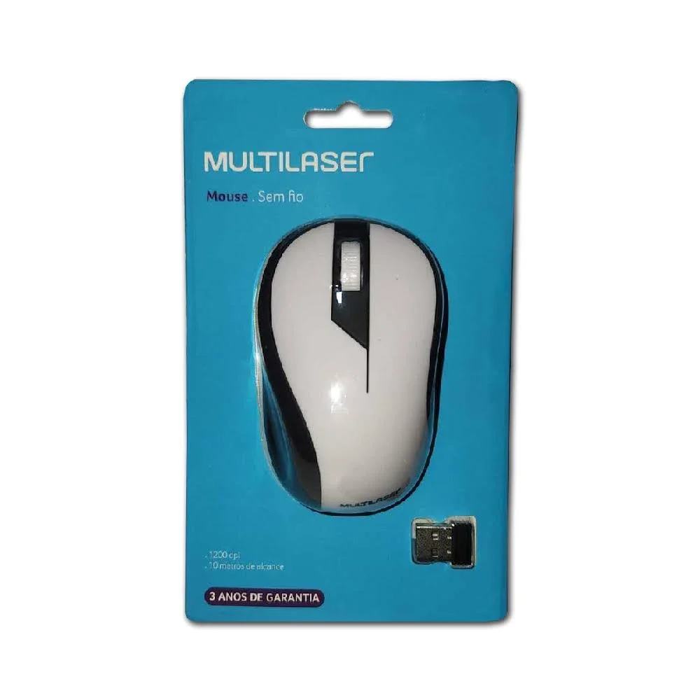 Mouse Sem Fio Multi Ergonômico 1200 DPI 3 Botões Conexão USB M0216